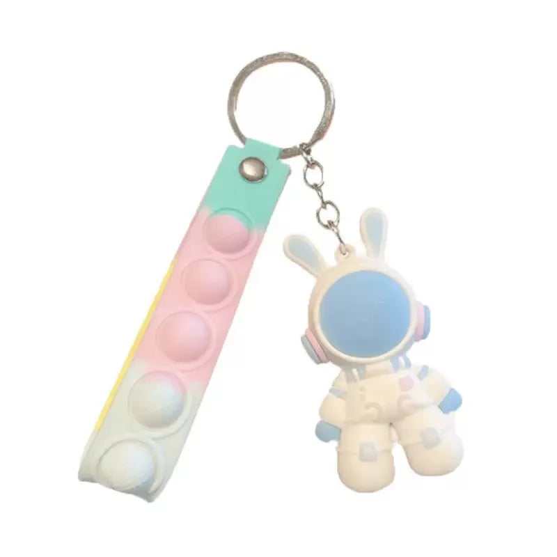 Charming and Sweet Keychain Rabbit Doll Pink Blue Pendant Couple School Bag Pendant